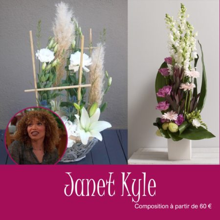 votre artisan fleuriste vous propose le bouquet : JANET KYLE - COMPOSITIONS EN HAUTEUR