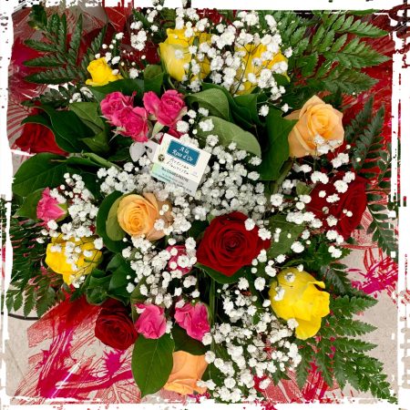 votre artisan fleuriste vous propose le bouquet : Bouquet rond de Roses