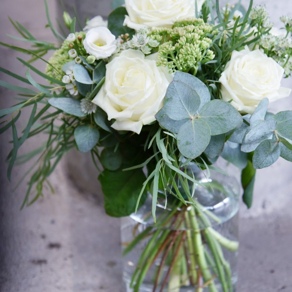 Bouquet Blanc & Vert, par Saona Fleuriste, fleuriste à Metz