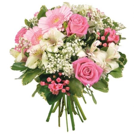 votre artisan fleuriste vous propose le bouquet : Bouquet du fleuriste rose