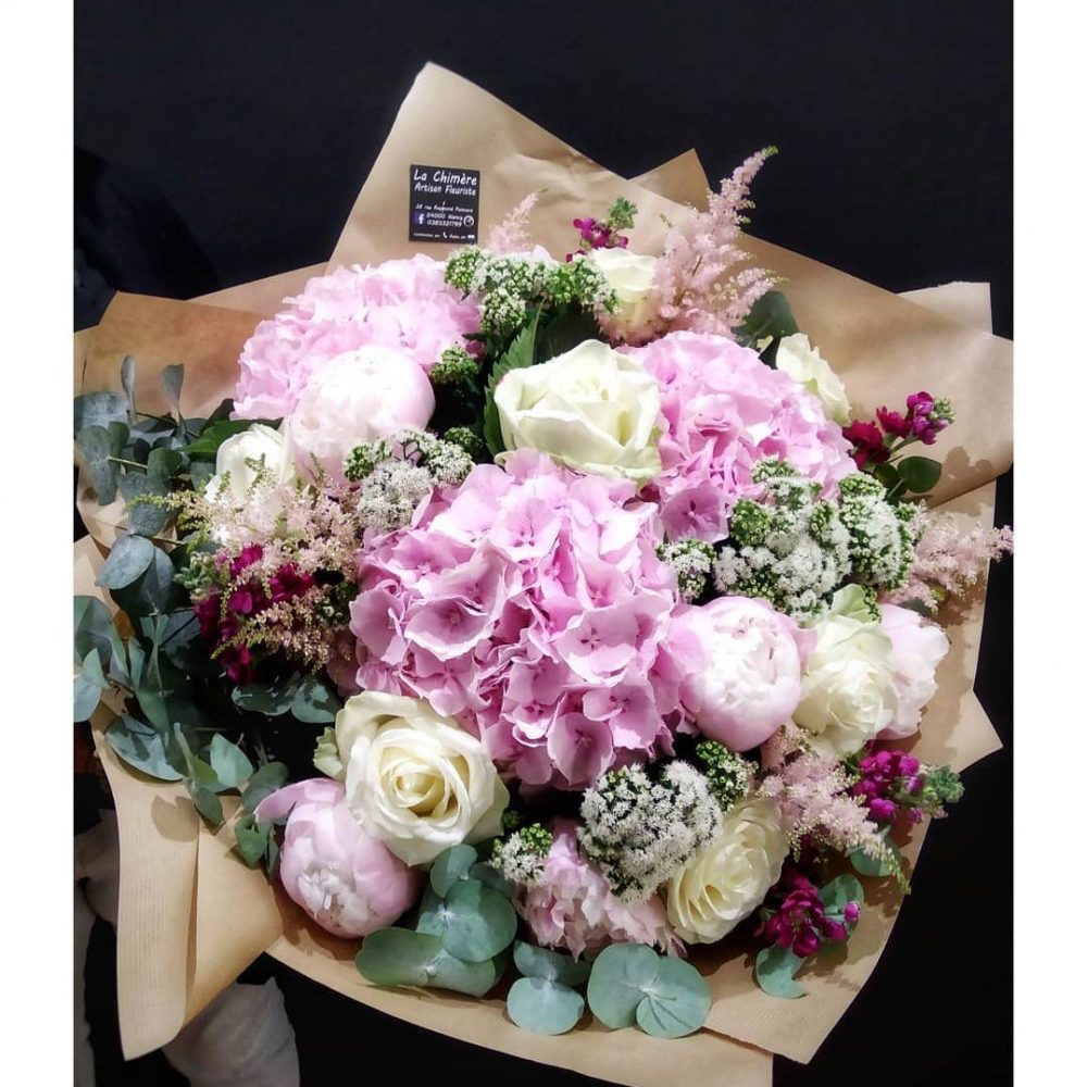 Bouquet Dans Les Tons De Rose, par La Chimère, fleuriste à Nancy