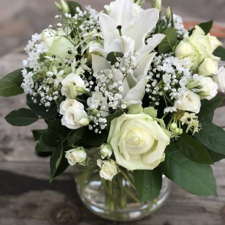 Bouquet Pureté, par La chaine de cœur, fleuriste à Barr