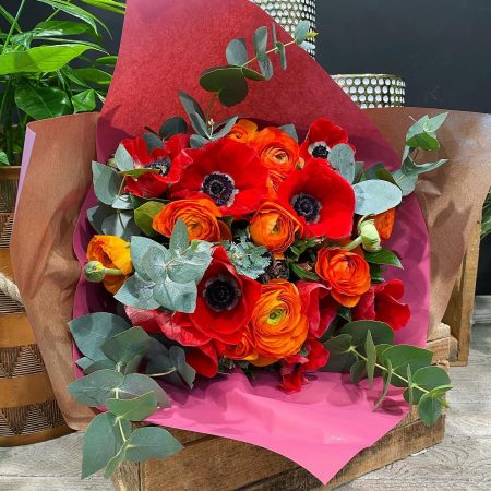 votre artisan fleuriste vous propose le bouquet : Bouquet Rosso