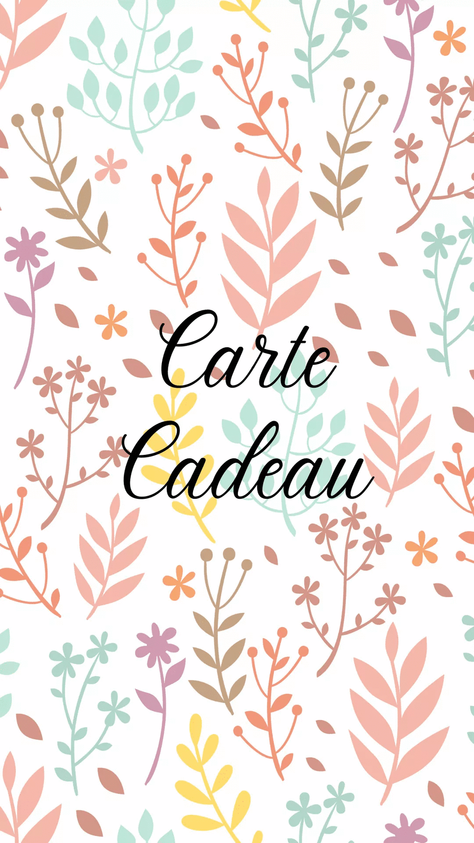 Carte cadeau, par Atelier Armelle Alleton, fleuriste à Le Mans