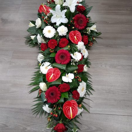 Gerbe deuil, par Passionnement, fleuriste à Carmaux