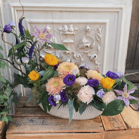 votre artisan fleuriste vous propose le bouquet : Composition Paulette