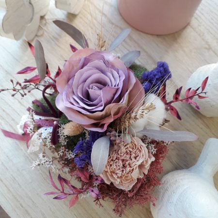 votre artisan fleuriste vous propose le bouquet : Composition de fleurs séchées