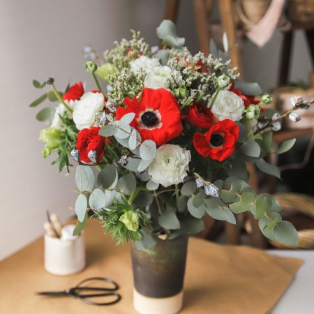 votre artisan fleuriste vous propose le bouquet : Bouquet de Noël de Steph' Fleurie