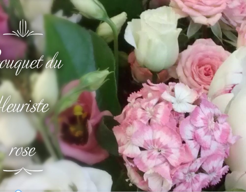 Bouquet composé Rose, par L'Espace d'Un Matin, fleuriste à Lyon