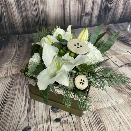 votre artisan fleuriste vous propose le bouquet : Box Tendance de Effet Vanille