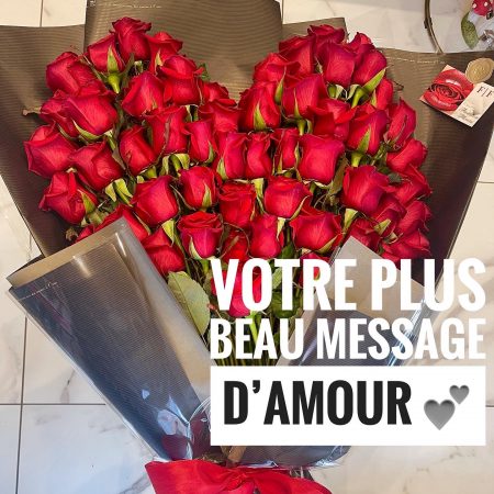 votre artisan fleuriste vous propose le bouquet : Bouquet : Message d’amour