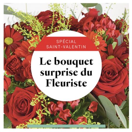 votre artisan fleuriste vous propose le bouquet : Le bouquet du fleuriste spécial Saint-Valentin