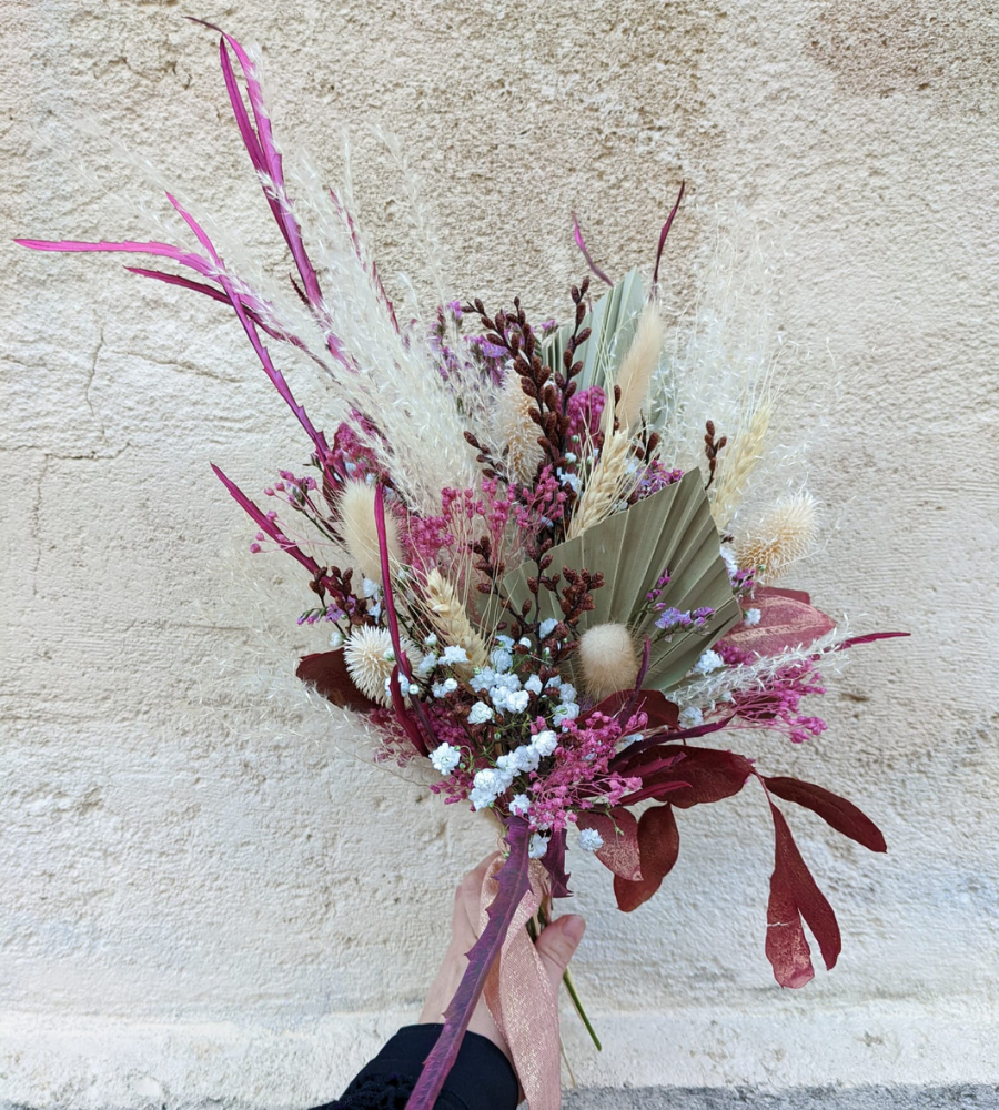 Bouquet de fleurs séchées, par KRAFT, fleuriste à Bordeaux