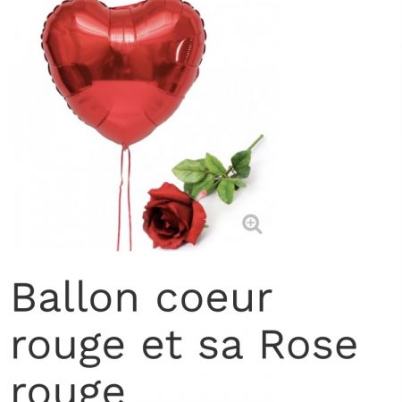 votre artisan fleuriste vous propose le bouquet : Rose éternelle accompagner de son ballon à gaz Elllium