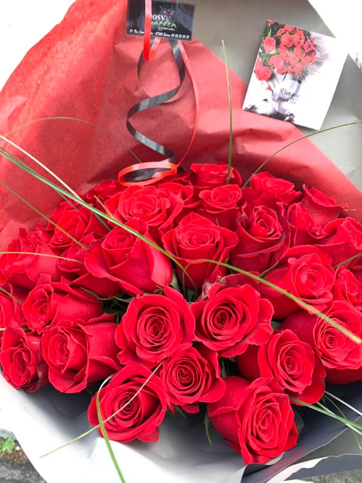 Bouquet De Roses Rouges (À L'Unité), par Cosy garden, fleuriste à Évreux