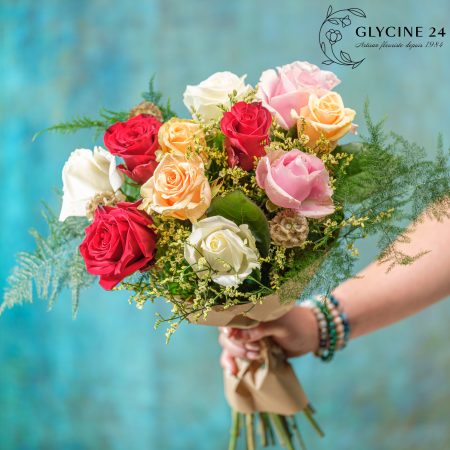 votre artisan fleuriste vous propose le bouquet : Balade en roses