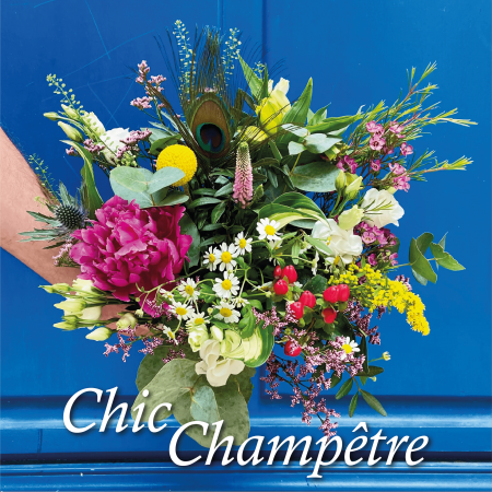 votre artisan fleuriste vous propose le bouquet : Bouquet "CHIC CHAMPETRE"