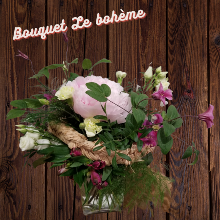 Bouquet rond Le Bohème, par Au fil des pétales, fleuriste à Saint-Geoire-en-Valdaine