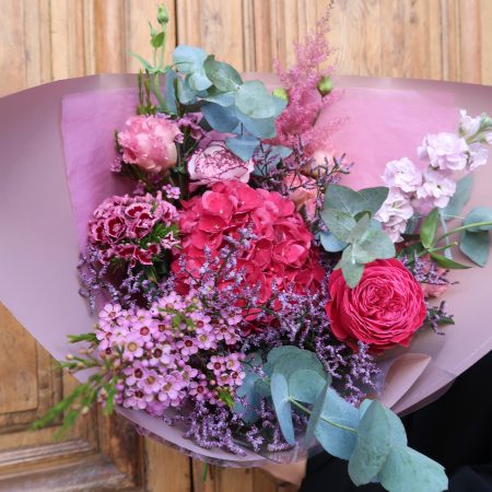 Bouquet Pink Pop, par Tiffany Levain, fleuriste à Paris