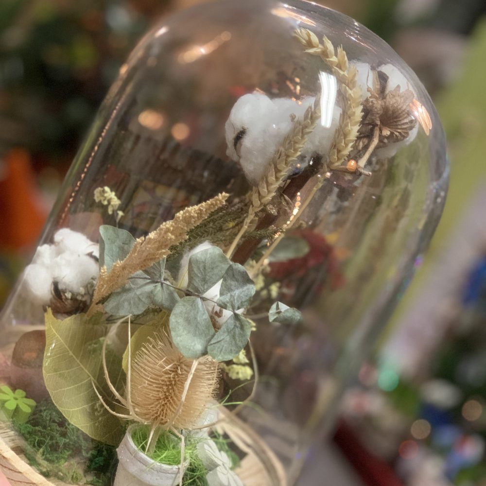 globe fleure séchées, par Au Dipladenia, fleuriste à Lille