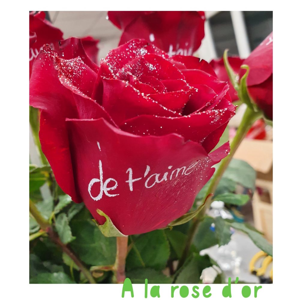 Rose rouge « je t’aime », par A La Rose d'Or, fleuriste à Narbonne