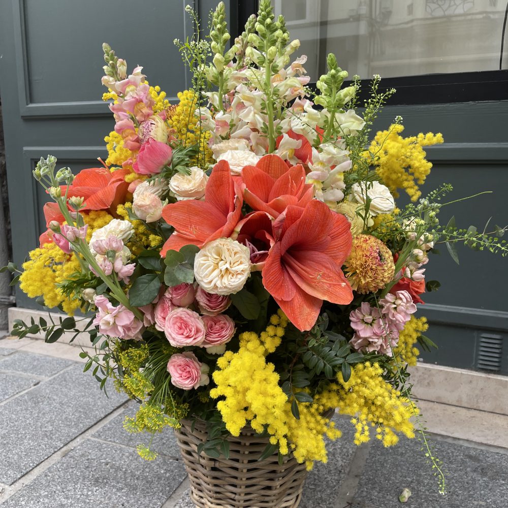 Panier deuil, par La Maison Fleurie, fleuriste à Douai