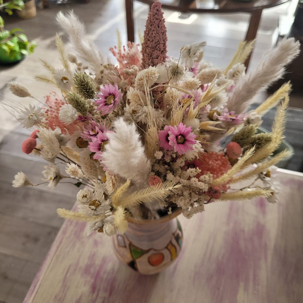 Bouquet de fleurs Séchées, par Vert Tige Luçon, fleuriste à Luçon