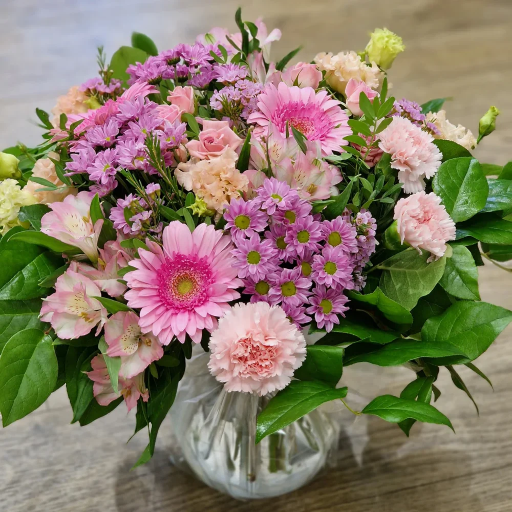 Bouquet de saison bulle d'eau, par Trésors Fleuris, fleuriste à Belfort