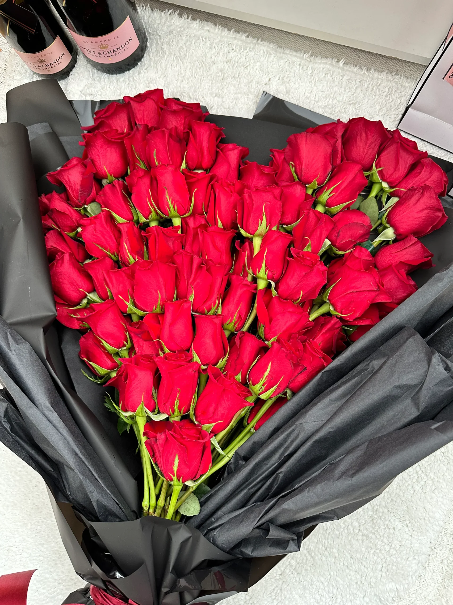 Bouquet coeur, par Trésors Fleuris, fleuriste à Belfort