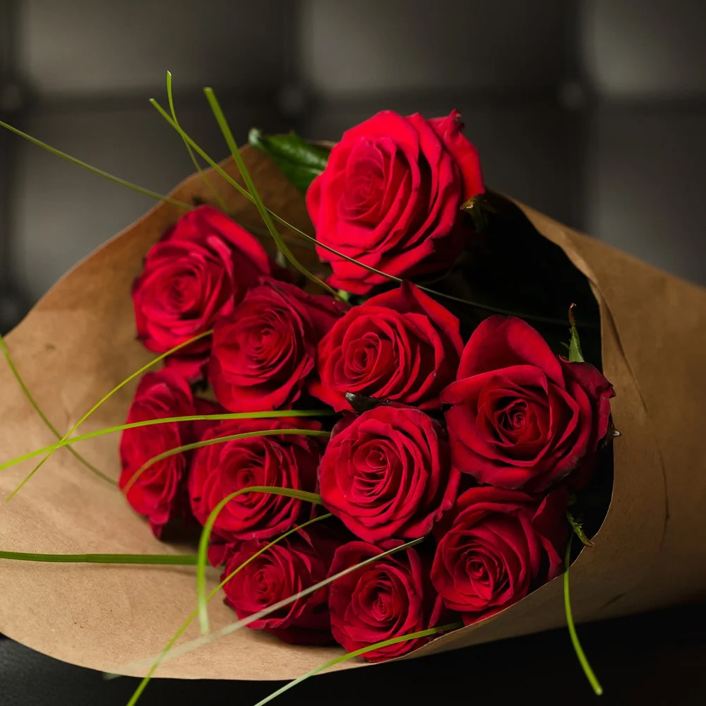 Bouquet de Roses rouges, par Eglantine et Pivoine, fleuriste à Davézieux