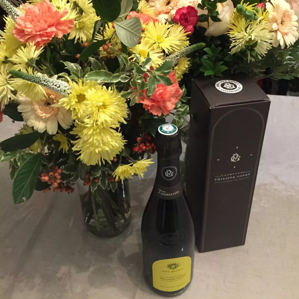 Blanc de blanc, grand cru Roy Soleil, par Hanakawa, fleuriste à Meudon