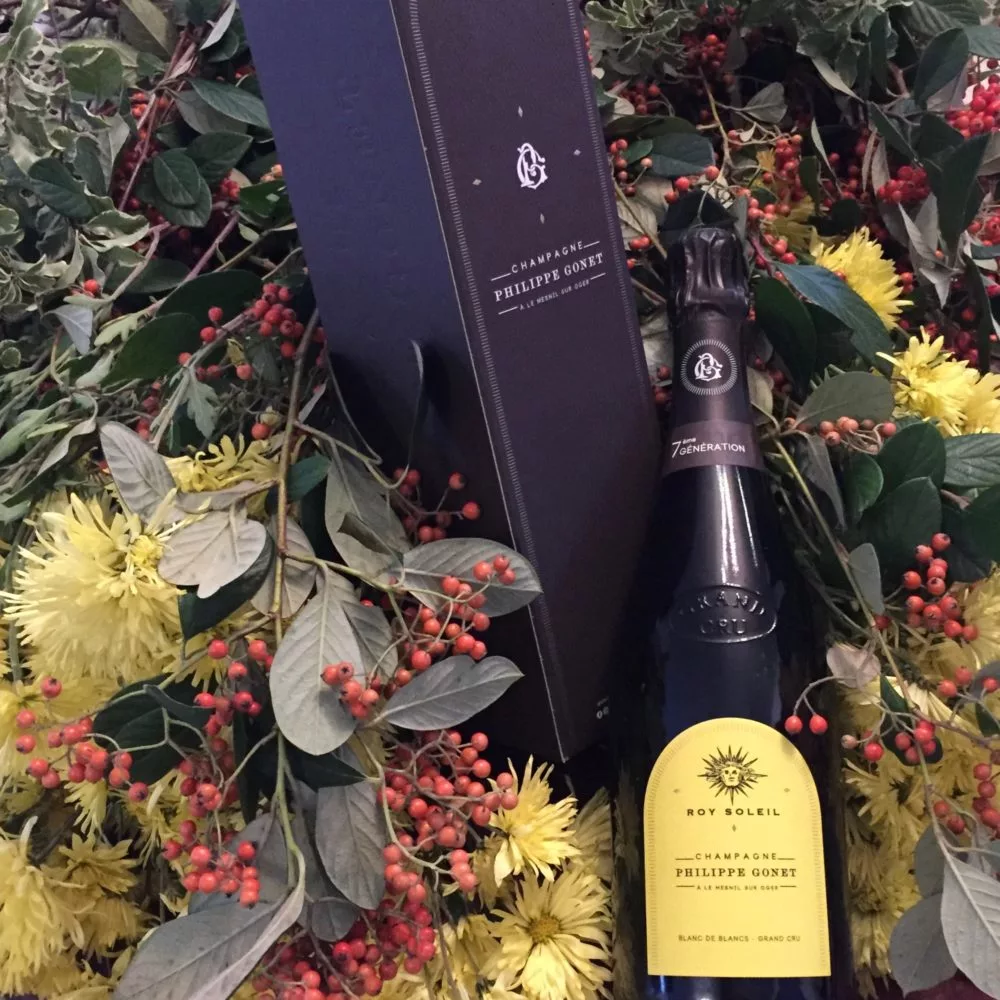 Blanc de blanc, grand cru Roy Soleil, par Hanakawa, fleuriste à Meudon