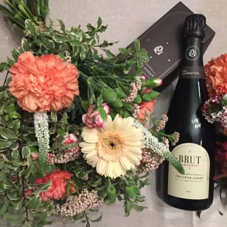 Champagne Brut Réserve, par Hanakawa, fleuriste à Meudon