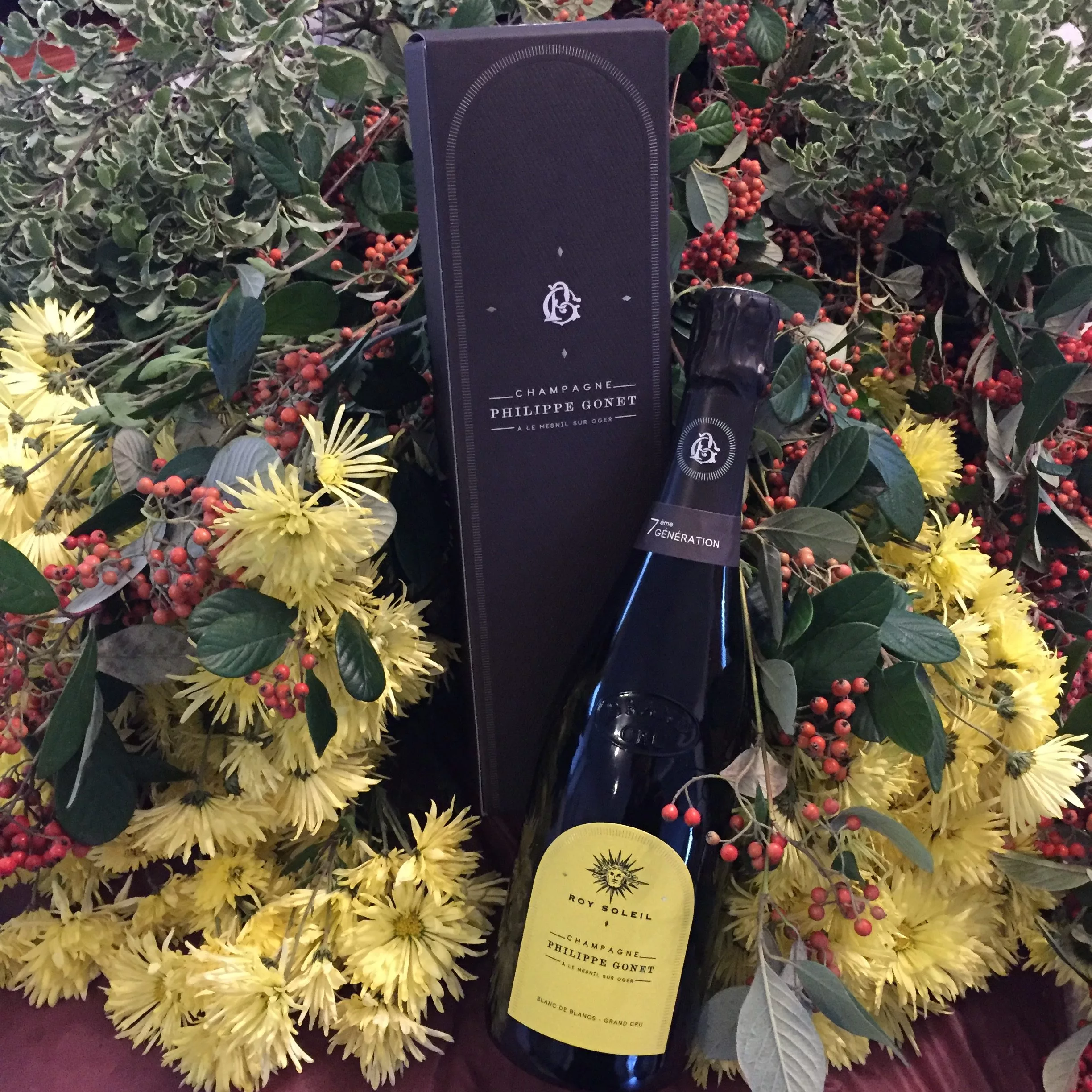 Blanc de blanc, grand cru Roy Soleil, par Hanakawa, fleuriste à Meudon