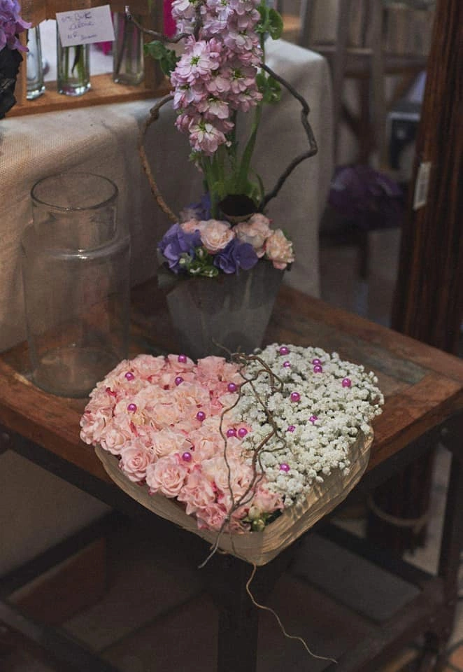 Coeur Bi-Matière, par Akane - Le murmure des fleurs, fleuriste à Tavernes