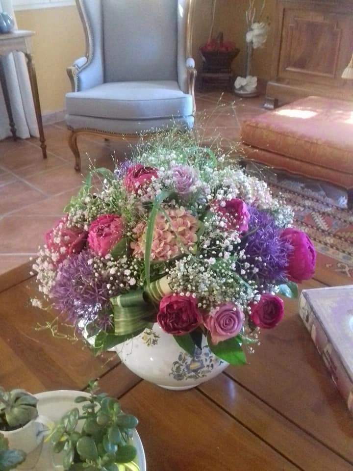 Bouquet Nature 60cm diamètre, par Akane - Le murmure des fleurs, fleuriste à Cuers