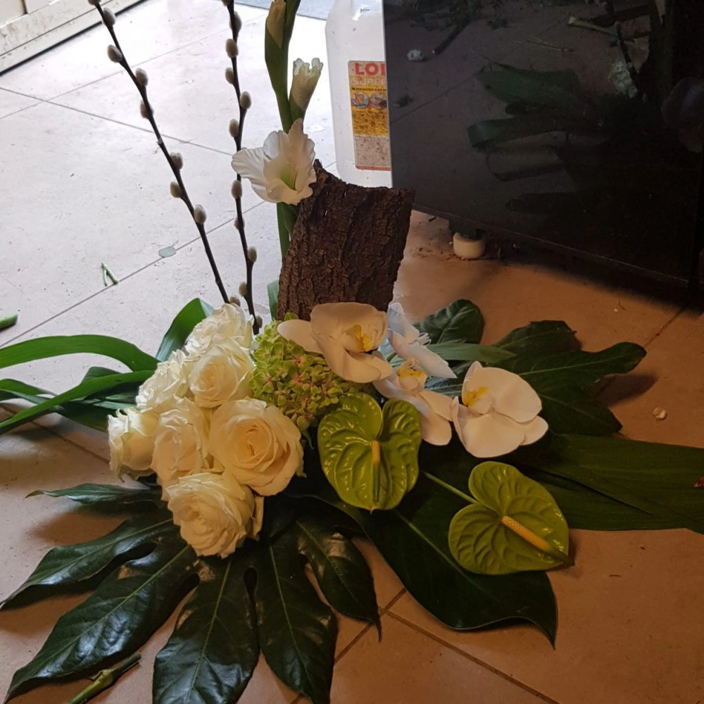 Fleur décès, par Zen et Flore, fleuriste à La Louvière