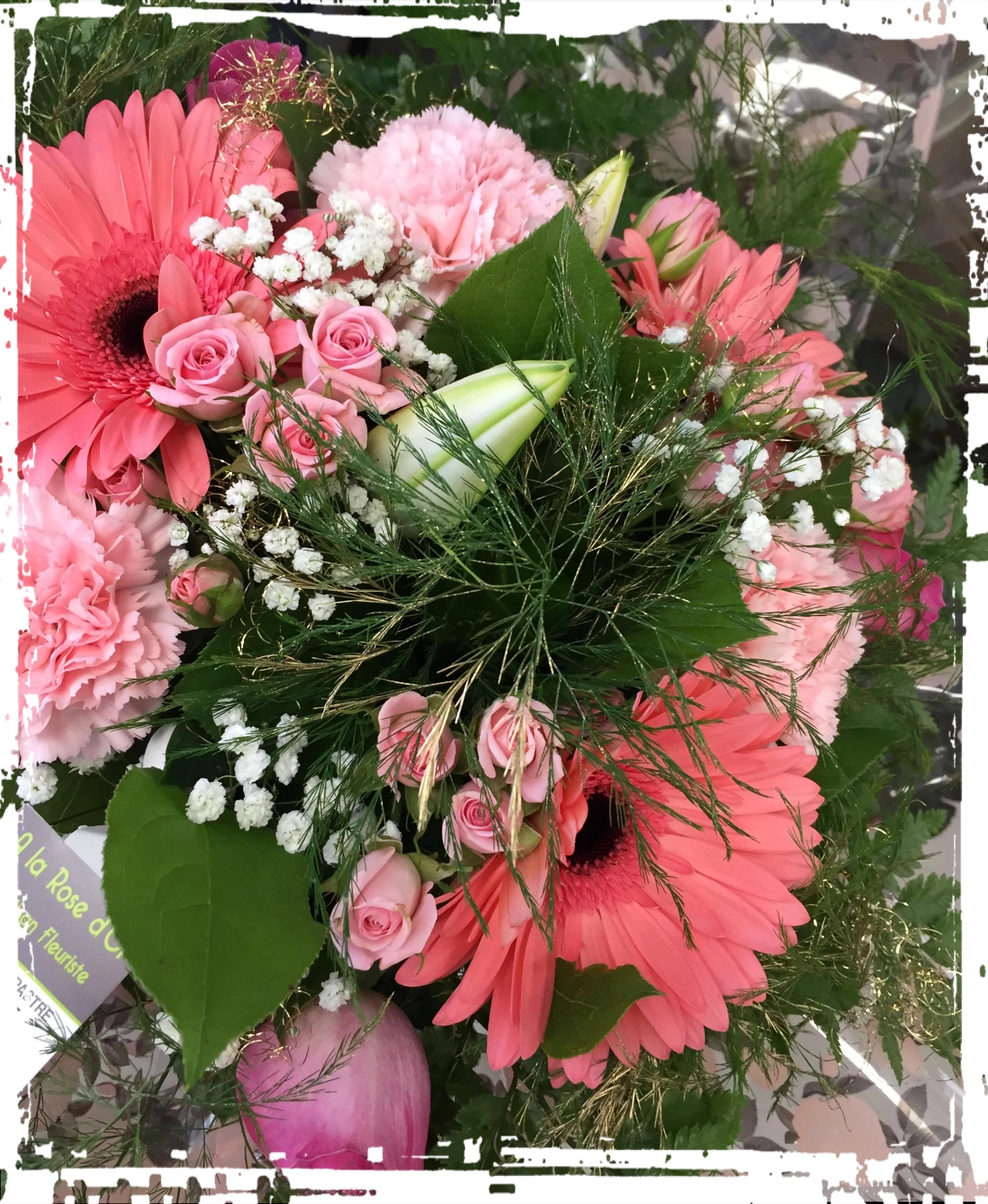 Bouquet rond, par A La Rose d'Or, fleuriste à Narbonne