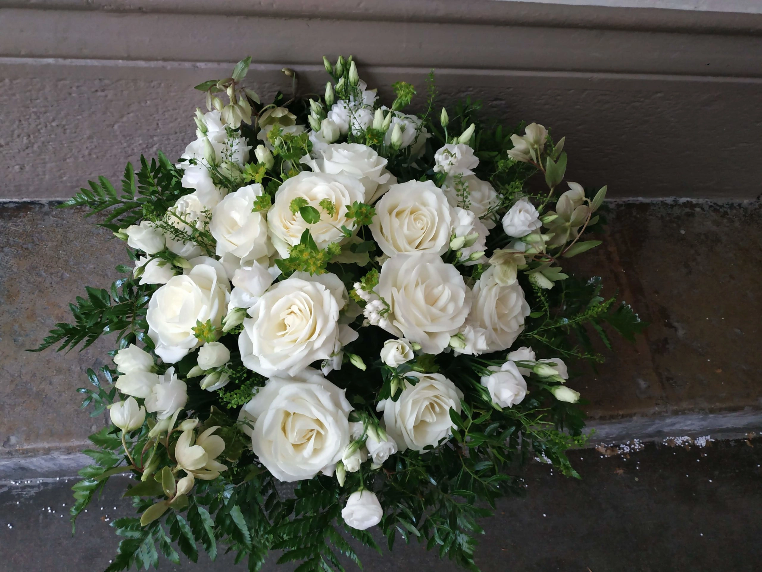 Bouquet Blanc vert, par L'Espace d'Un Matin, fleuriste à Lyon
