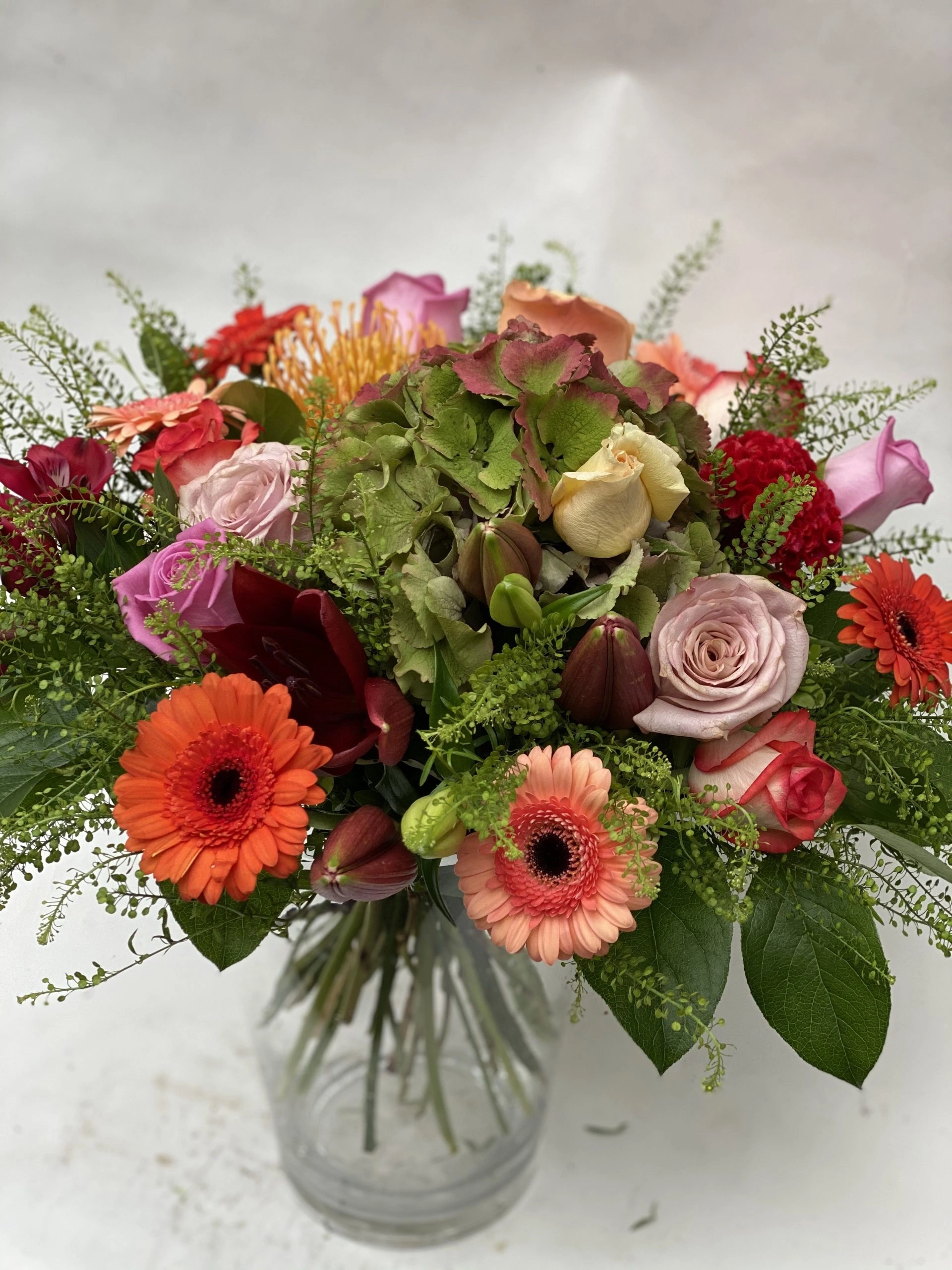 Bouquet Haut En Couleurs, par Fleurs Kammerer, fleuriste à Illkirch-Graffenstaden