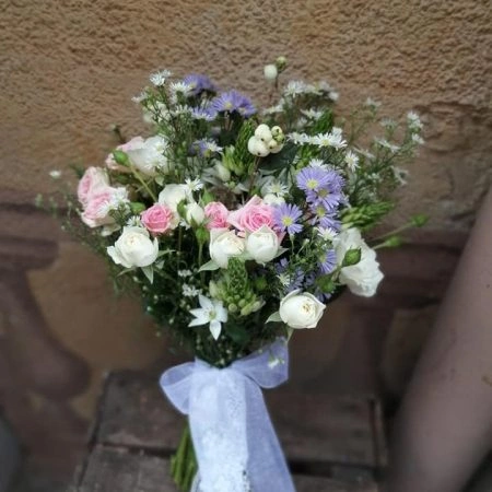 Bouquet De Mariée Champêtre, par Akane - Le murmure des fleurs, fleuriste à Tavernes