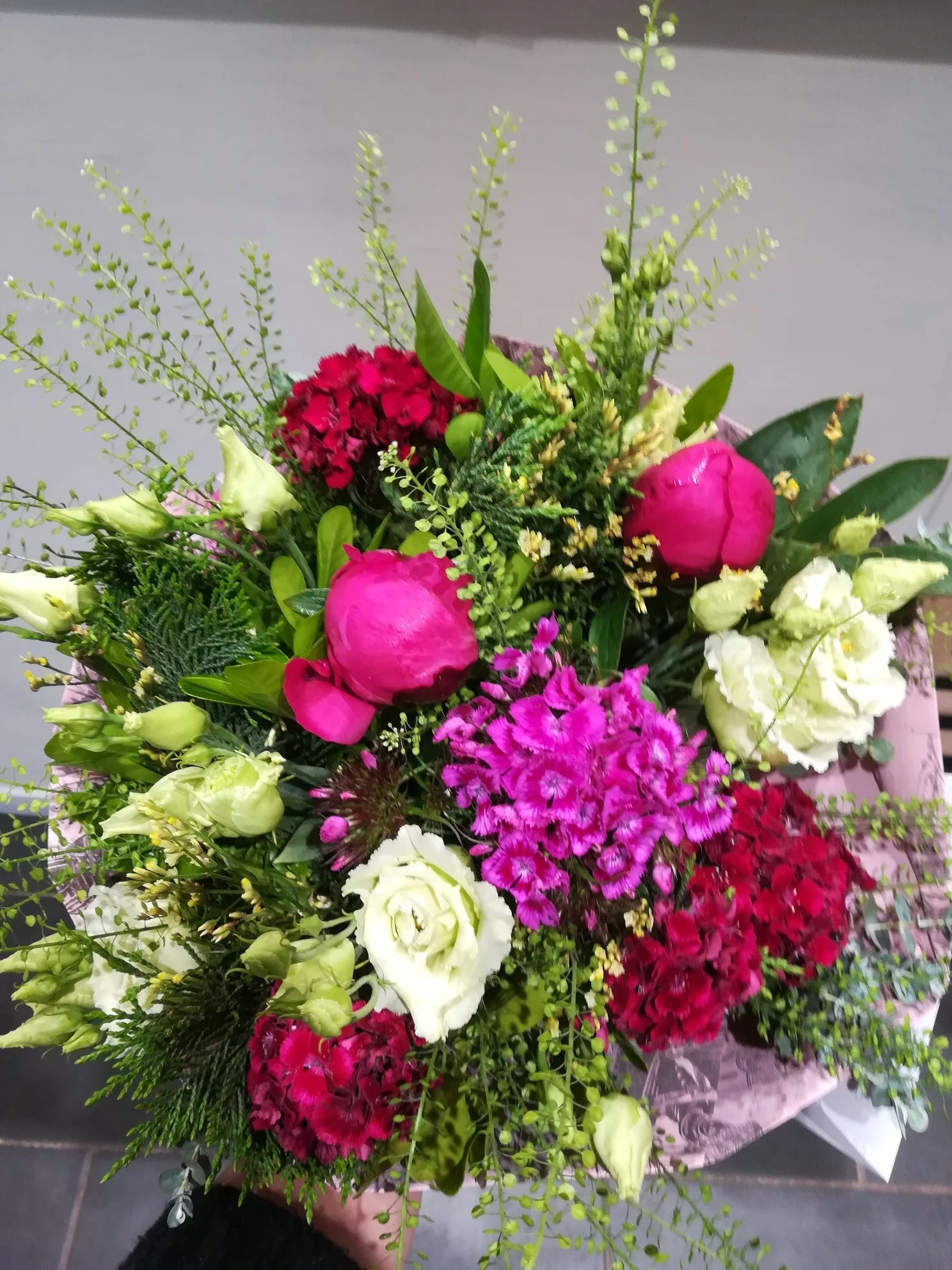 Bouquet Pastel Punchy, par Canopée, fleuriste à Bourgueil