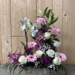 Composition Florale Fleurs + Orchidée, par A l'Aube des fleurs, fleuriste à Troyes