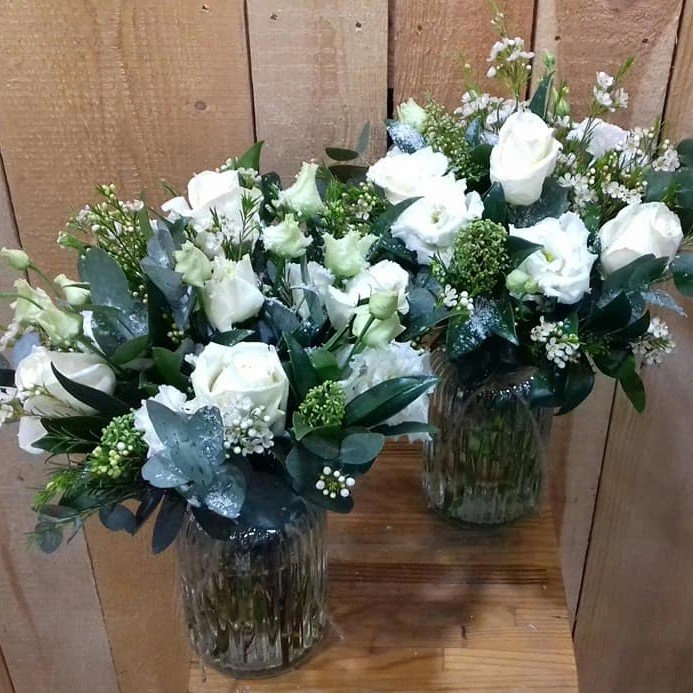 Bouquet Vert Et Blanc, par La Chimère, fleuriste à Nancy
