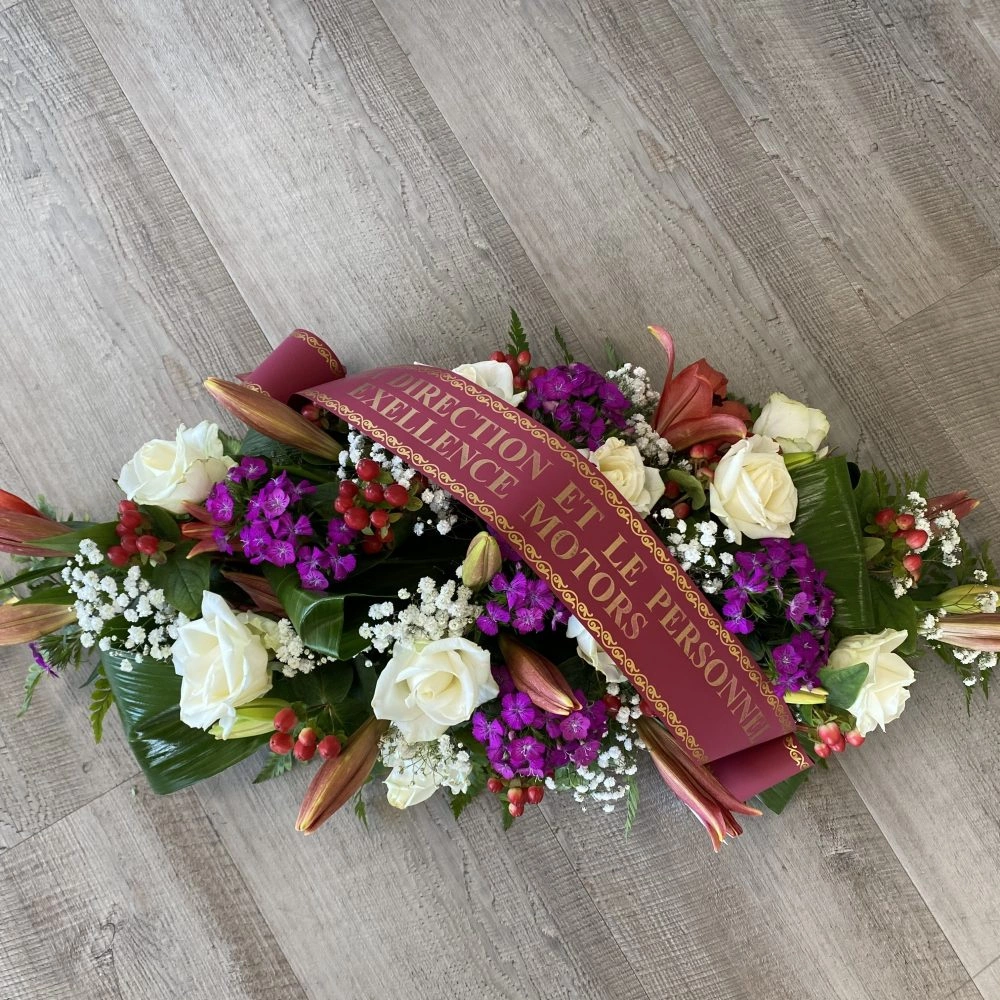Compositions Florales Deuil, par A l'Aube des fleurs, fleuriste à Troyes