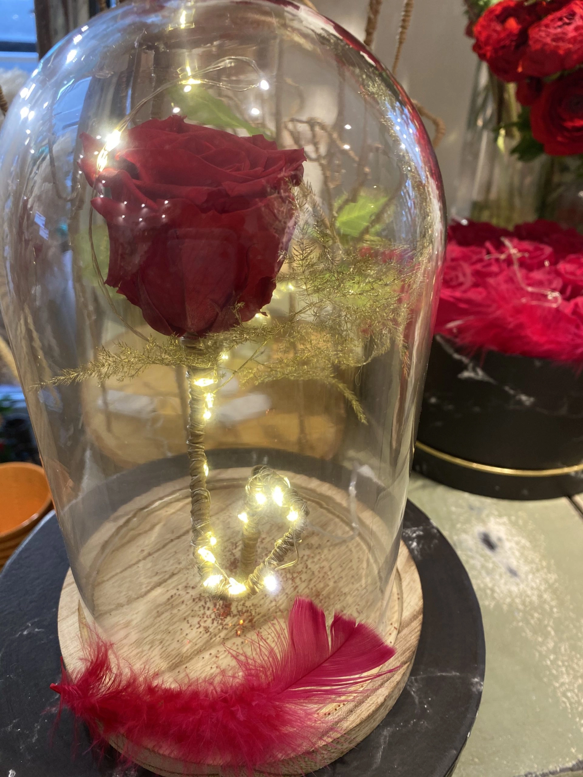 Cloche Amour Éternel – Grande, par Magnolia Fleuriste, fleuriste à Antibes