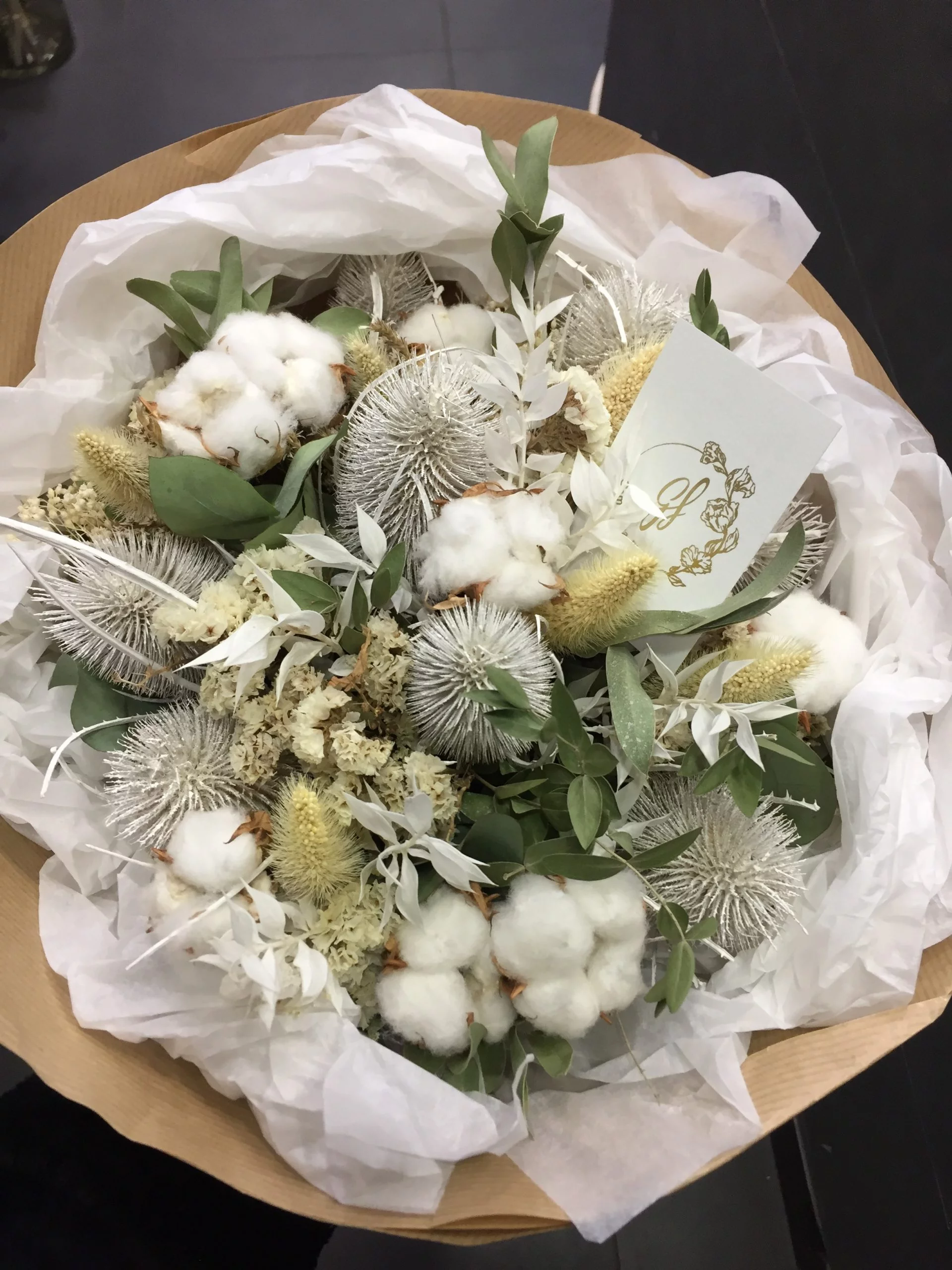 Bouquet De Fleurs Séchées, par Gambetta Fleurs, fleuriste à Arcachon