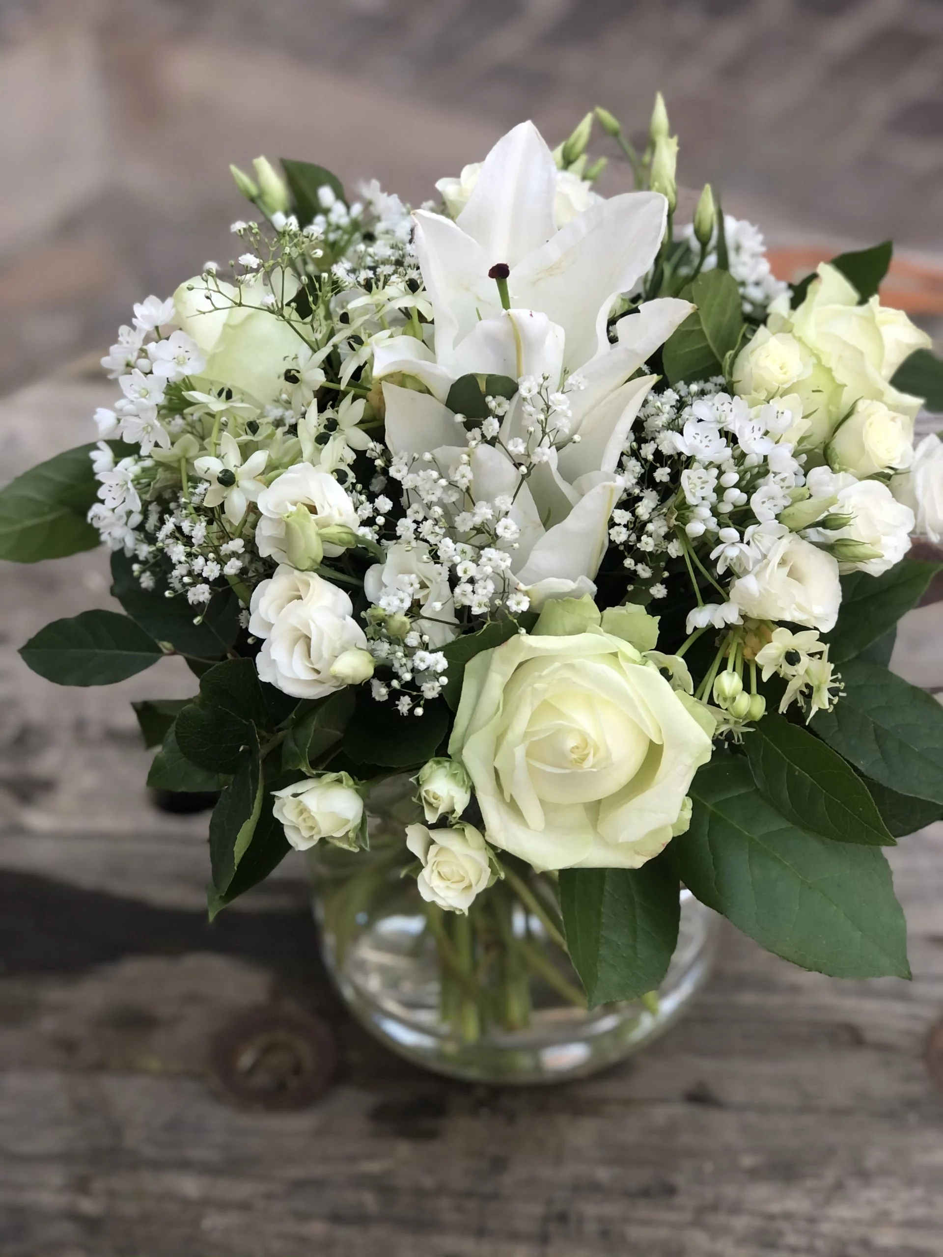 Bouquet Pureté, par La chaine de cœur, fleuriste à Barr