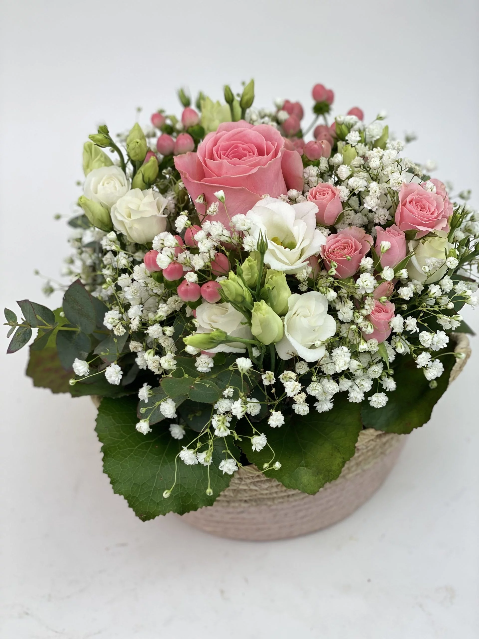 Corbeille Champetre, par Fleurs Kammerer, fleuriste à Illkirch-Graffenstaden