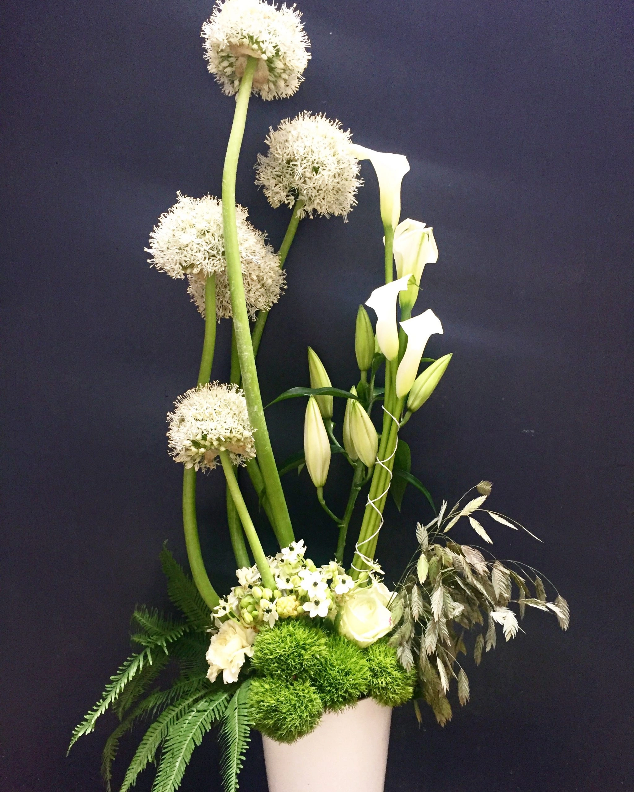 Bouquet Contemporain / Linéaire, par La chaine de cœur, fleuriste à Barr